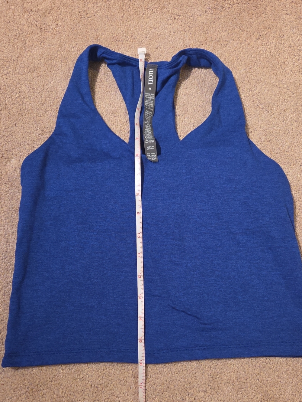 Vuori Royal Blue Racerback Tank Top/sports Bra